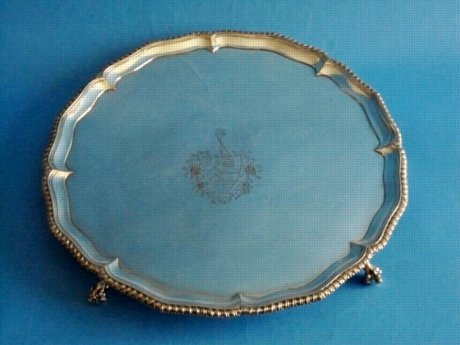 18th Century salver, circa 1770 - Click to enlarge and for full details.
