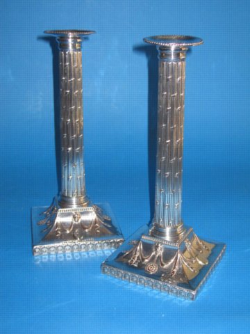 Pair of 18th Century Candlesticks, circa 1780 - Click to enlarge and for full details.