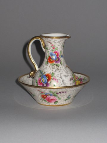SPODE MINIATURE EWER & BASIN. CIRCA 1814-16 - Click to enlarge and for full details.