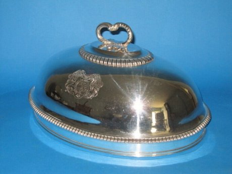 Old Sheffield Plate silver dish cover, Georgian circa 1815 - Click to enlarge and for full details.