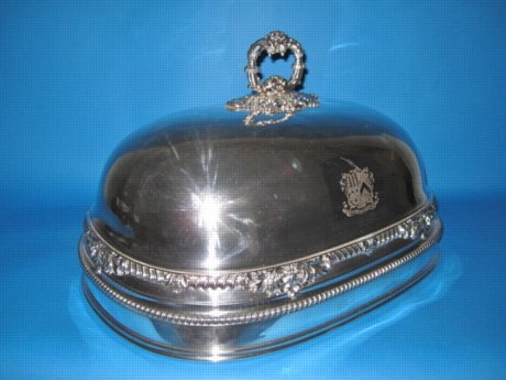 Unusual Old Sheffield plate silver dish cover, by Holy & Co. circa 1820. - Click to enlarge and for full details.