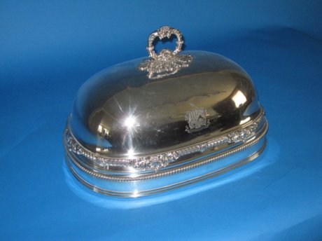 Old Sheffield Plate Silver Dish Cover, circa 1820. - Click to enlarge and for full details.