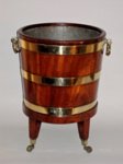 LATE 18TH CENTURY MAHOGANY BUCKET/JARDINIERE ON STAND. CIRCA 1790 - Click to enlarge and for full details.