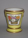 REGENCY COALPORT PORCELAIN CACHEPOT & STAND. CIRCA 1820 - Click to enlarge and for full details.