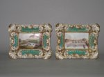 RARE PAIR GRAINGERS WORCESTER PORCELAIN PLAQUES. CIRCA 1825-30 - Click to enlarge and for full details.