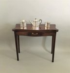 A FINE MAHOGANY SERPENTINE TEA TABLE GEORGE III, CIRCA 1775-80. - Click to enlarge and for full details.