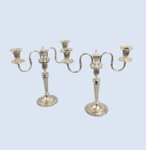 ​A VERY ELEGANT PAIR OF LATE 18TH CENTURY ADAM PERIOD OLD SHEFFIELD PLATE SILVER CANDELABRA, CIRCA 1790. - Click to enlarge and for full details.