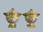 A SUPERB & LARGE PAIR OF DERBY PORCELAIN VASES & COVERS, CIRCA 1815. - Click to enlarge and for full details.
