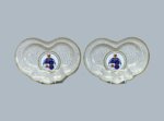 A PAIR OF CHAMBERLAINS WORCESTER PORCELAIN ARMORIAL DESSERT DISHES, CIRCA 1815.  - Click to enlarge and for full details.
