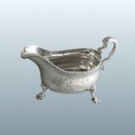 A Large 18th Century silver sauceboat. London 1773, William Sheen - Click to enlarge and for full details.