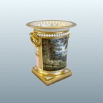 A FINE FLIGHT BARR & BARR WORCESTER PORCELAIN MINIATURE VASE, CIRCA 1815. - Click to enlarge and for full details.