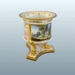 ​A FINE FLIGHT BARR & BARR WORCESTER PORCELAIN MINIATURE VASE, CIRCA 1815.  - Click to enlarge and for full details.