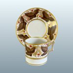 AN EARLY 19TH CENTURY FLIGHT BARR & BARR WORCESTER PORCELAIN CAN AND SAUCER, CIRCA 1820 - Click to enlarge and for full details.