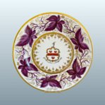 ​A BARR FLIGHT & BARR WORCESTER PORCELAIN ARMORIAL DESSERT PLATE, CIRCA 1820. - Click to enlarge and for full details.