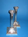 Pair late 18th Century old sheffield silver candlesticks - Click to enlarge and for full details.