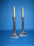 Pair 18th Century Old Sheffield silver candlesticks, circa 1775 - Click to enlarge and for full details.