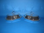 Pair of Old Sheffield plate silver entree dishes, circa 1785 - Click to enlarge and for full details.