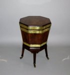 Mahogany & brass bound wine Cooler & stand, circa 1785 - Click to enlarge and for full details.