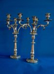 Pair of Old Sheffield Plate silver Candelabrum, circa 1820 - Click to enlarge and for full details.