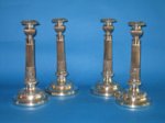 Set of four Old Sheffield Plate silver candlesticks, circa 1825 - Click to enlarge and for full details.