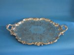 Oval Shaped Old Sheffield Plate Silver Tea Tray, 1830 - Click to enlarge and for full details.