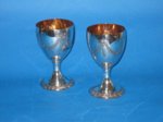 Pair 18th Century goblets, circa 1780 - Click to enlarge and for full details.