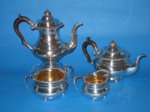 Regency period OldSheffield Plate silver Tea set, circa 1825 - Click to enlarge and for full details.