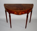 GEORGE III MAHOGANY DEMI LUNE CARD TABLE. CIRCA 1790. - Click to enlarge and for full details.